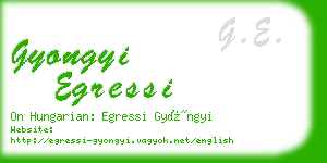 gyongyi egressi business card